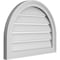 Ekena Millwork Round Top Surface Mount PVC Gable Vent: Functional, w/ 2"W x 1-1/2"P Brickmould Frame, 24"W x 18"H GVPRT24X1802SF - alternate 4